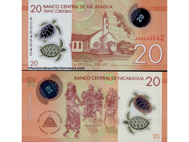 20 Cordobas NICARAGUA P.210 (2015) NEUF