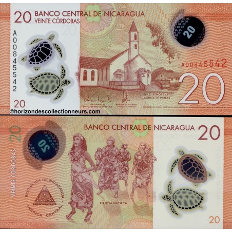 20 Cordobas NICARAGUA P.210 (2015) NEUF