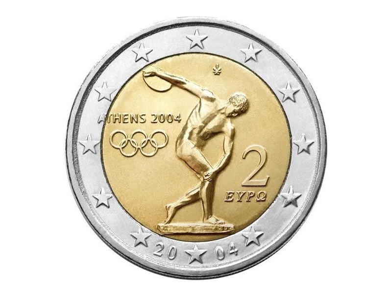 Valeur Piece 2 Euros Jeux Olympiques D'athènes 2004