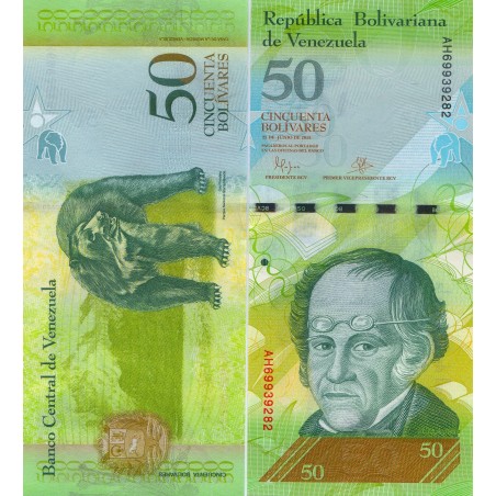 50 Bolivares VENEZUELA 2015 P.92j