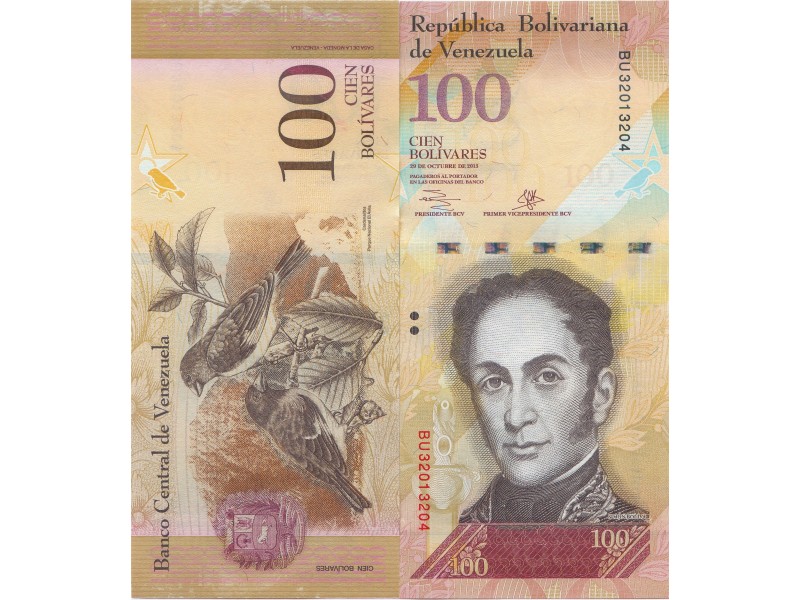 100 Bolivares VENEZUELA 2013 P.93g