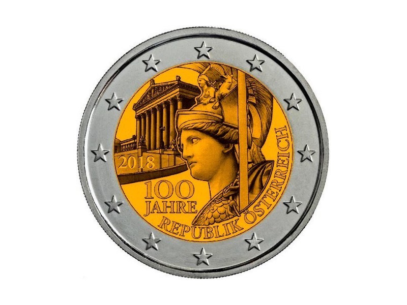 2 euro Autriche 2018- 100 ans de la République d'Autriche