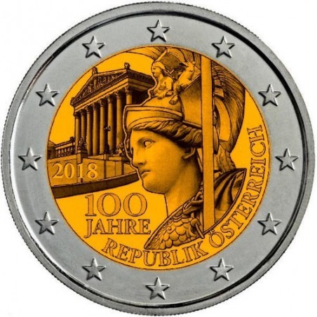 2 euro Autriche 2018- 100 ans de la République d'Autriche