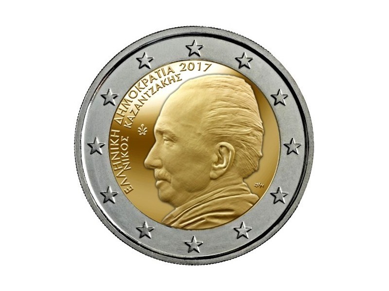 2 euros Grèce 2017-Nikos Kazantzakis-horizondescollectionneurs.com