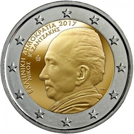 2 euros Grèce 2017-Nikos Kazantzakis-horizondescollectionneurs.com