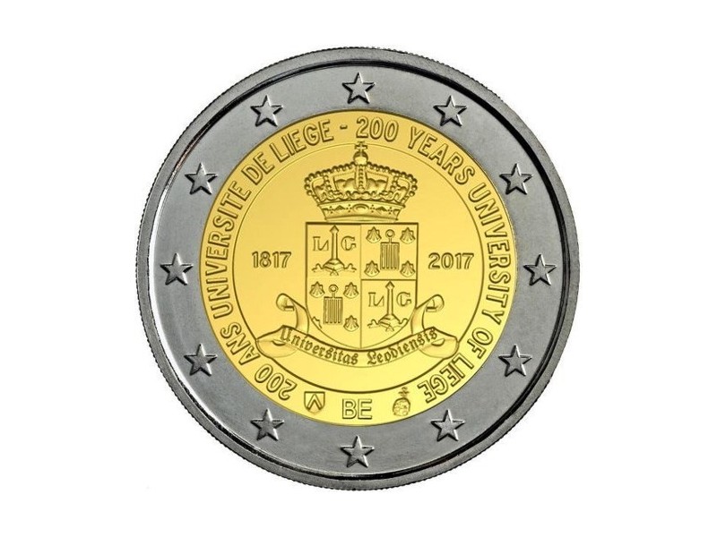 2 euros Belgique 2017 - 200 ans de l'Université de Liège