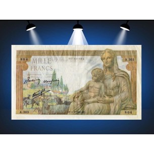 1000 Francs DÉESSE DÉMÉTER 1942 2