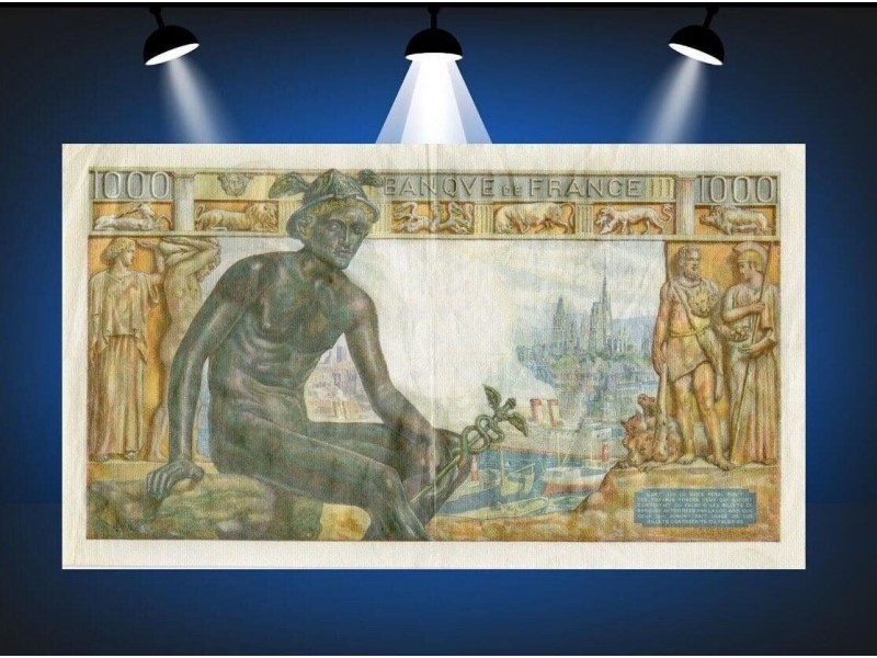 1000 Francs DÉESSE DÉMÉTER 1942