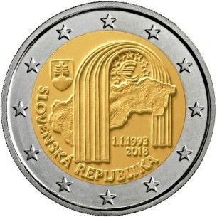 2 Euros SLOVAQUIE 2018 -25e anniversaire de la République slovaque-horizondescollectionneurs.com NOUVEAU!!!!
