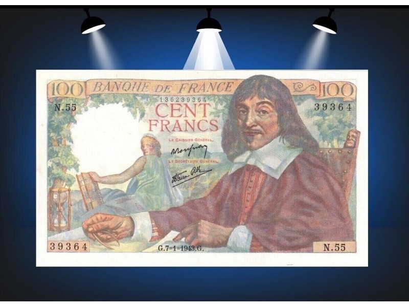 100 Francs Descartes 1943