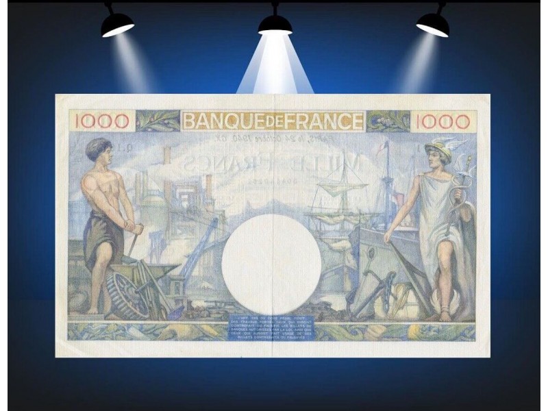 1000 Francs Commerce & Industrie 1940 Q.166