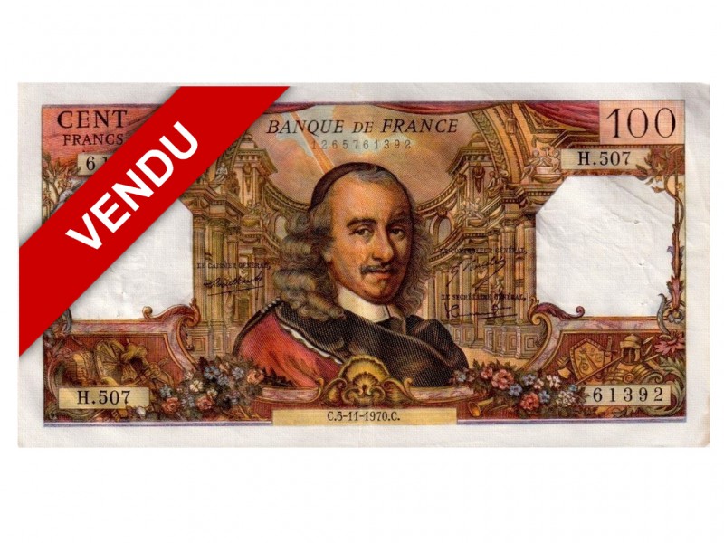 100 Francs Corneille 1970