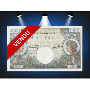 1000 Francs Commerce & Industrie 1940 Q.166