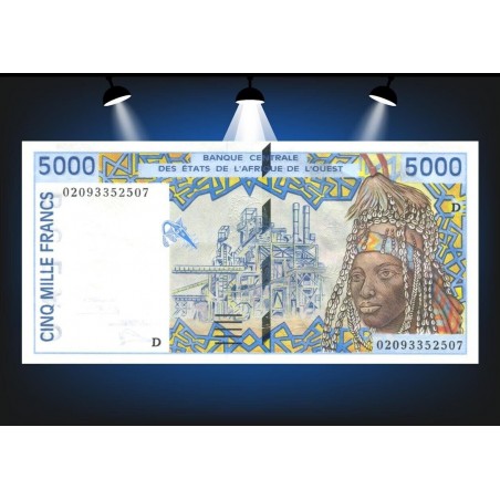 5000 Francs ÉTATS DE L'AFRIQUE DE L'OUEST 2002 P.413Dk