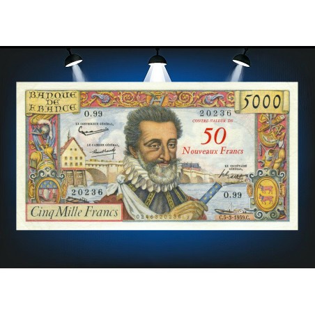 50 NF sur 5000 Francs HENRI IV 1959 F.54.02