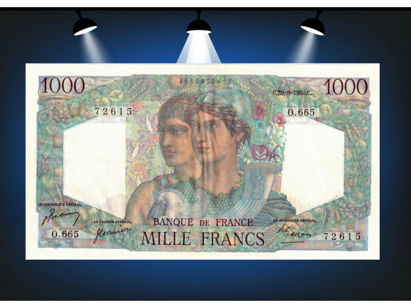 1000 Francs MINERVE ET HERCULE 1950 F.41.33