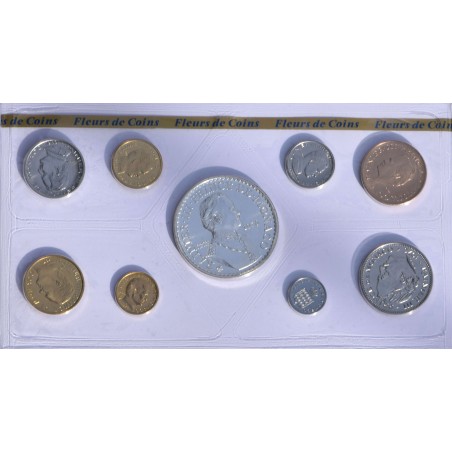 Coffret FDC RAINIER III PRINCE DE MONACO 1976 Boite Fleurs de Coins 1976