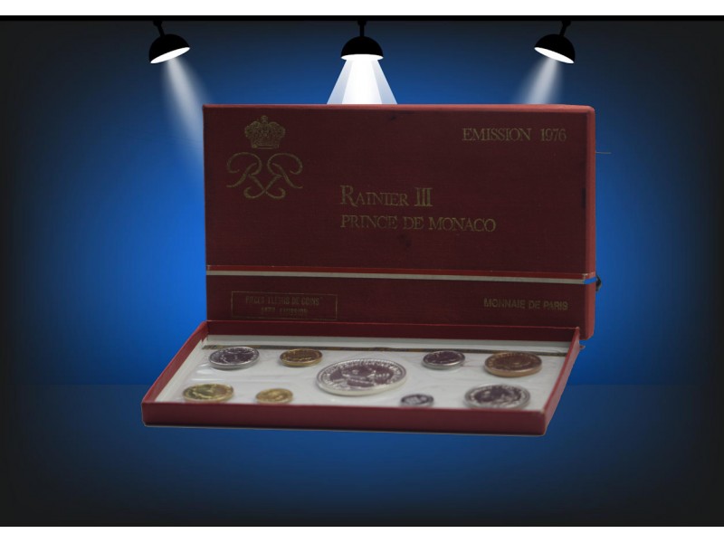 Coffret FDC RAINIER III PRINCE DE MONACO 1976 Boite Fleurs de Coins 1976 -- horizondescollectionneurs.com