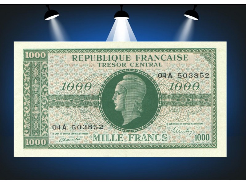 1000 Francs MARIANNE Tresor central 1944 VF.12.1-horizondescollectionneurs.com