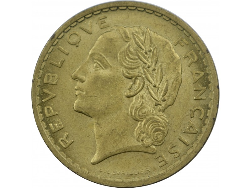 Pièce 5 Francs Lavrillier Bronze 1939 -horizondescollectionneurs.com