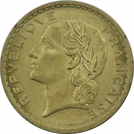 Pièce 5 Francs Lavrillier Bronze 1939 -horizondescollectionneurs.com