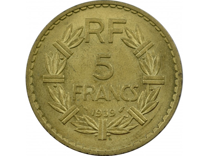 5 Francs Lavrillier Bronze 1940