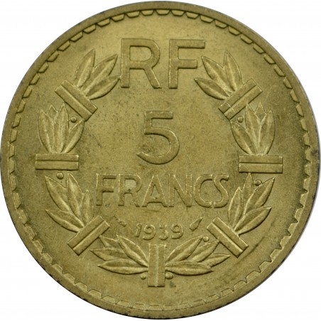 5 Francs Lavrillier Bronze 1940