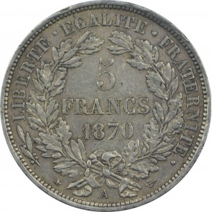 5 FRANCS CERES 1870 2