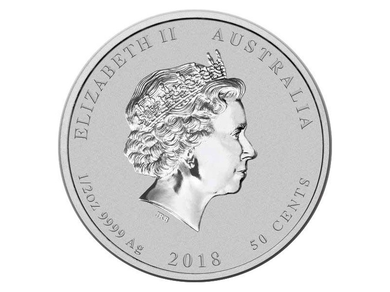 AUSTRALIE 1 Once Chien Dog 2018  argent 1Oz