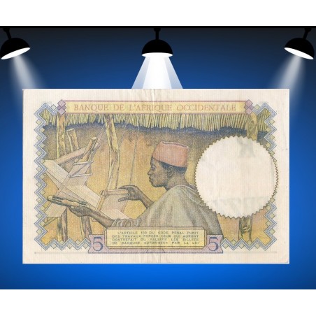 5 Francs LIBYE 1938 PS M9