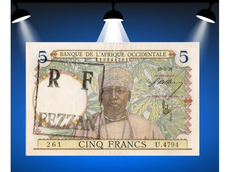 5 Francs LIBYE 1938