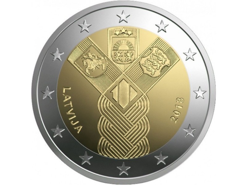 2 € Lettonie 2018 - Etats baltes indépendants