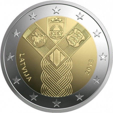 2 € Lettonie 2018 - Etats baltes indépendants