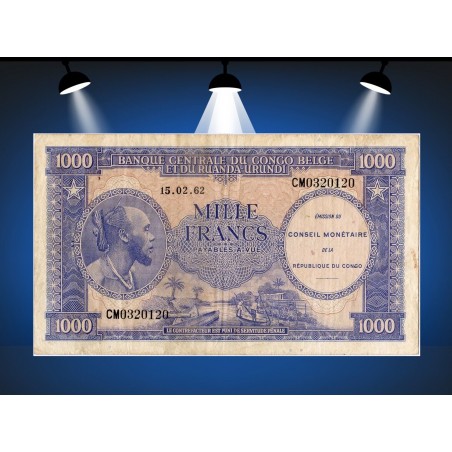 1000 Francs RÉPUBLIQUE DÉMOCRATIQUE DU CONGO 1962 -horizondescollectionneurs.com