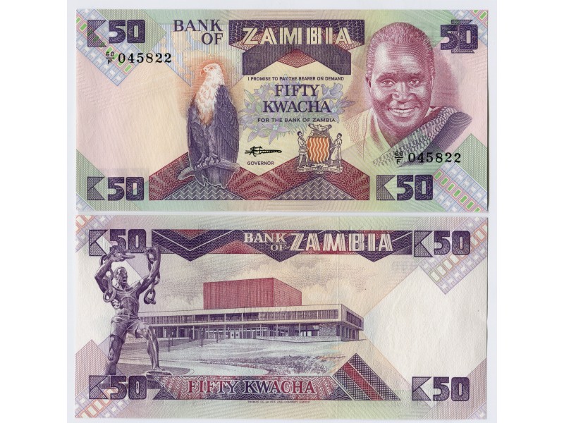 ZAMBIE Billet 50 Kwacha (1986)  P-28a NEUF -horizondescollectionneurs.com