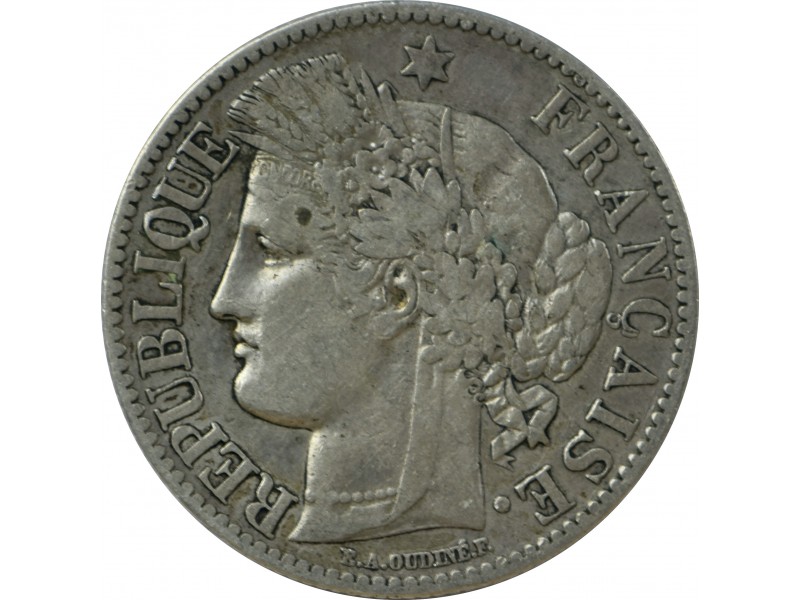 piece 2 Francs Ceres 1873 Paris -