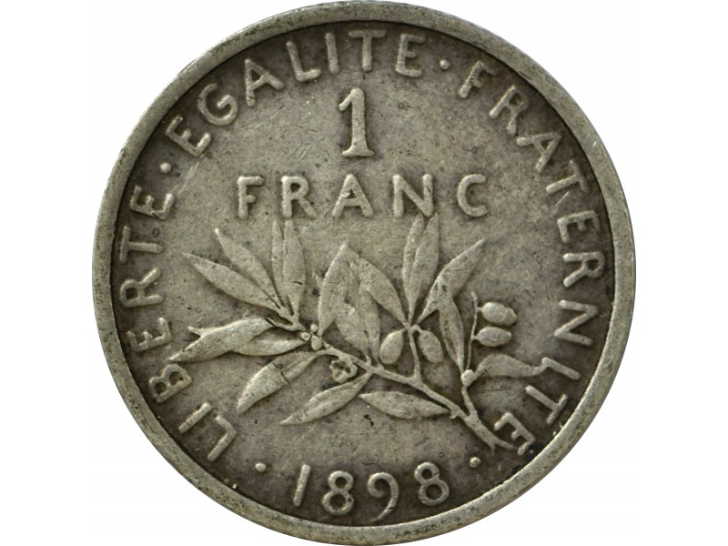 1 Franc Semeuse 1898 1897 à 1920 -