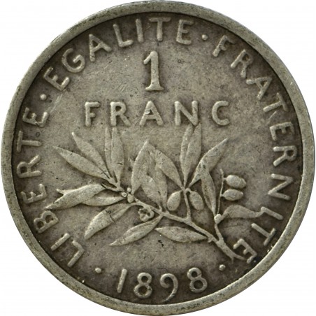 1 Franc Semeuse 1898 1897 à 1920 -