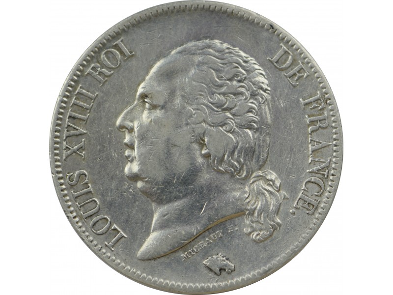 5 Francs Louis XVIII 1823  à 1870-