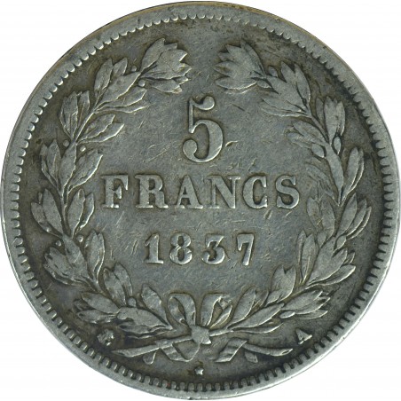 5 Francs Louis Philippe I 1837 Paris