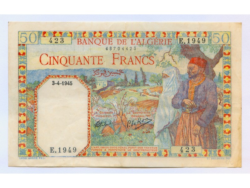 50 Francs Algérie 1945- P.87