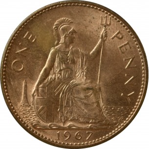 1 Penny ROYAUME-UNI 1967 Elisabeth II  -horizondescollectionneurs.com 2