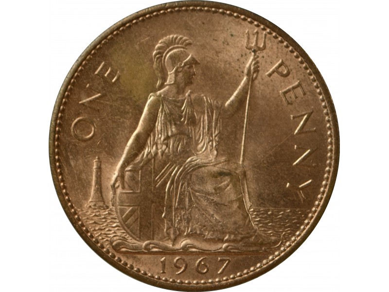 1 Penny ROYAUME-UNI 1967 Elisabeth II