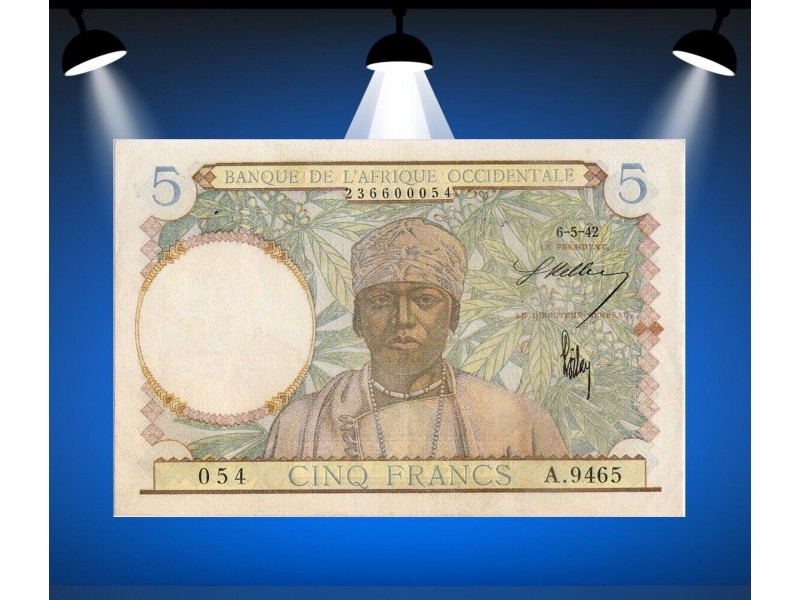 5 Francs AFRIQUE OCCIDENTALE FRANÇAISE 1942 P.25