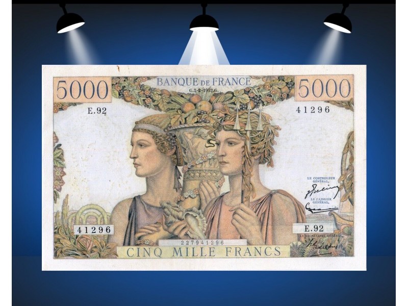 5000 Francs TERRE ET MER 1952