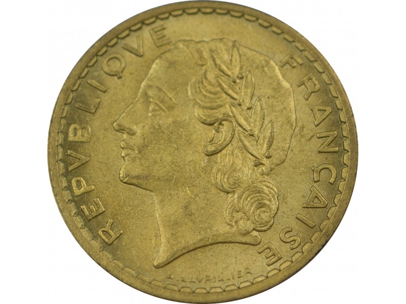 5 Francs Lavrillier Bronze 1938 à 1947