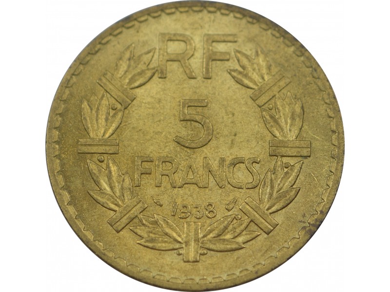 5 Francs LAVRILLIER Bronze1938