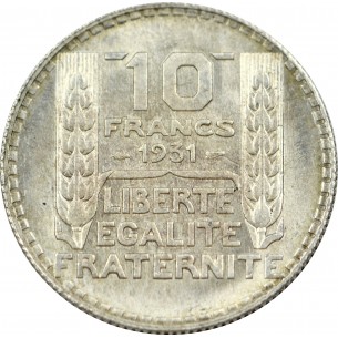10 Francs TURIN 1931 argent 2