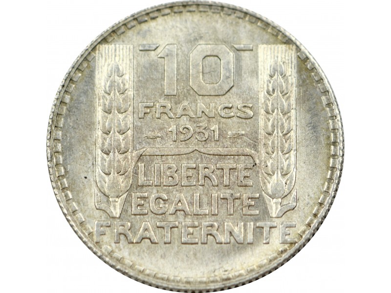 10 Francs TURIN 1931 argent