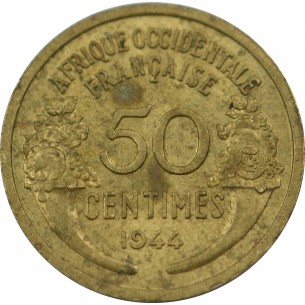 50 Centimes AFRIQUE OCCIDENTALE FRANÇAISE 1944 2